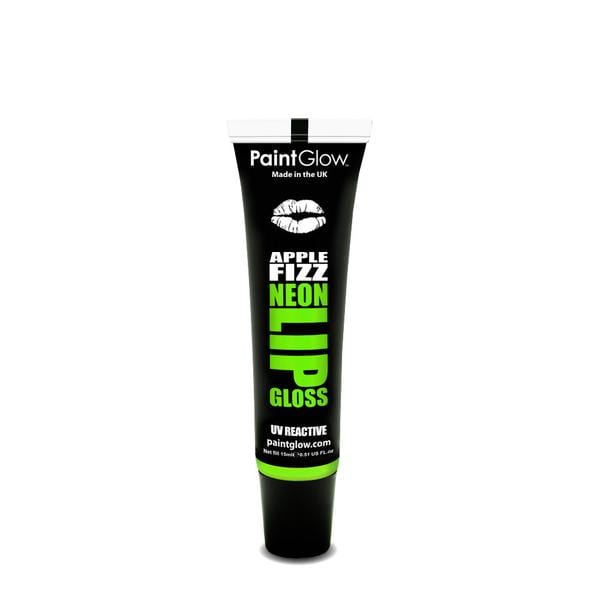 PaintGlow UV Reactive Neon Lip Gloss 15ml Apple Fizz