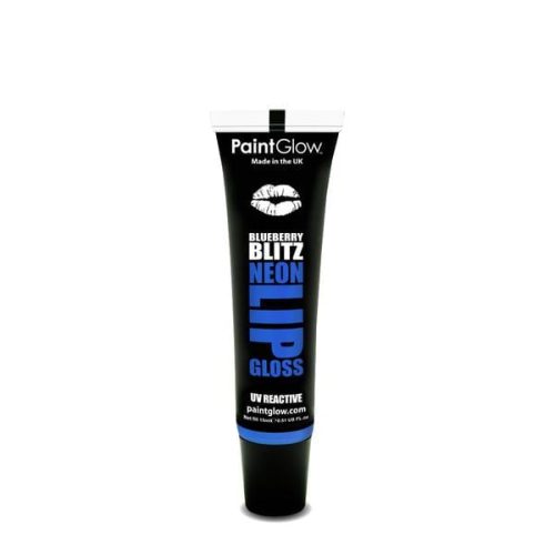 PaintGlow UV Reactive Neon Lip Gloss 15ml Blueberry Blitz