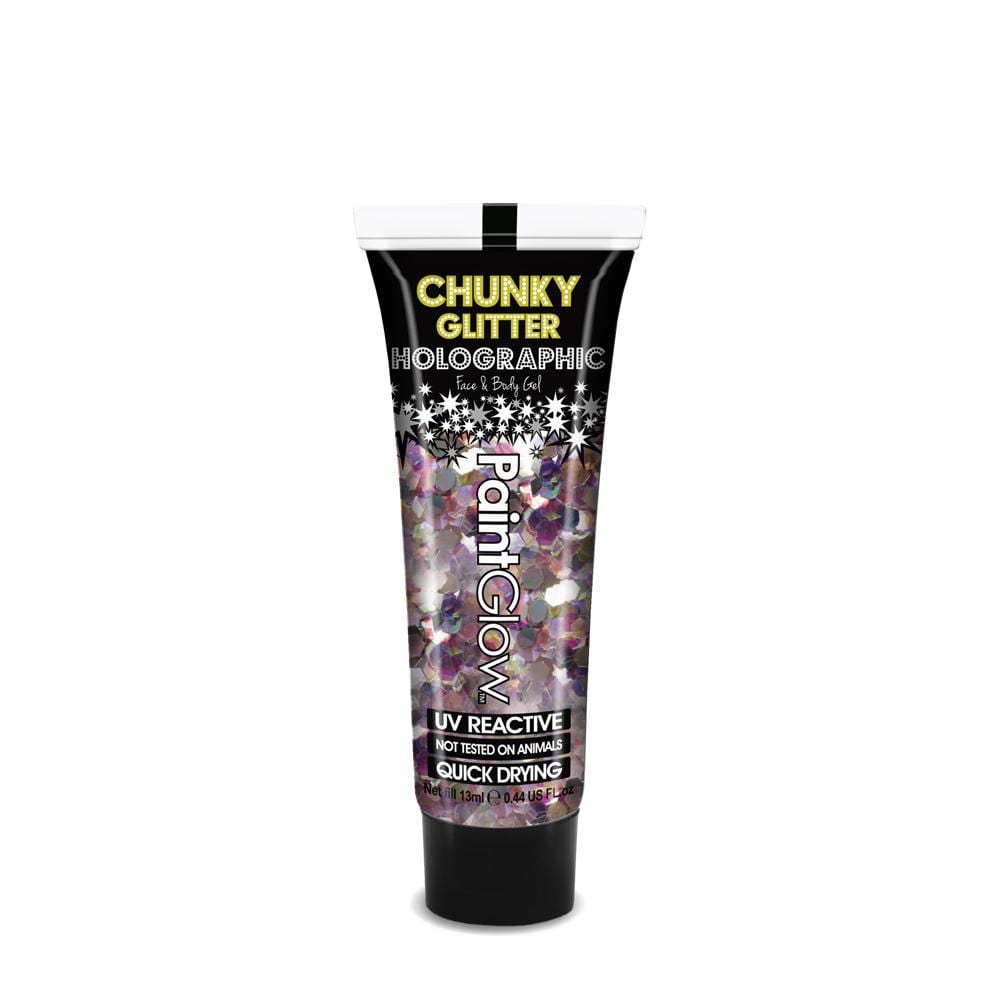 PaintGlow Holographic UV Reactive Chunky Glitter Gel 13ml Dusk till Dawn