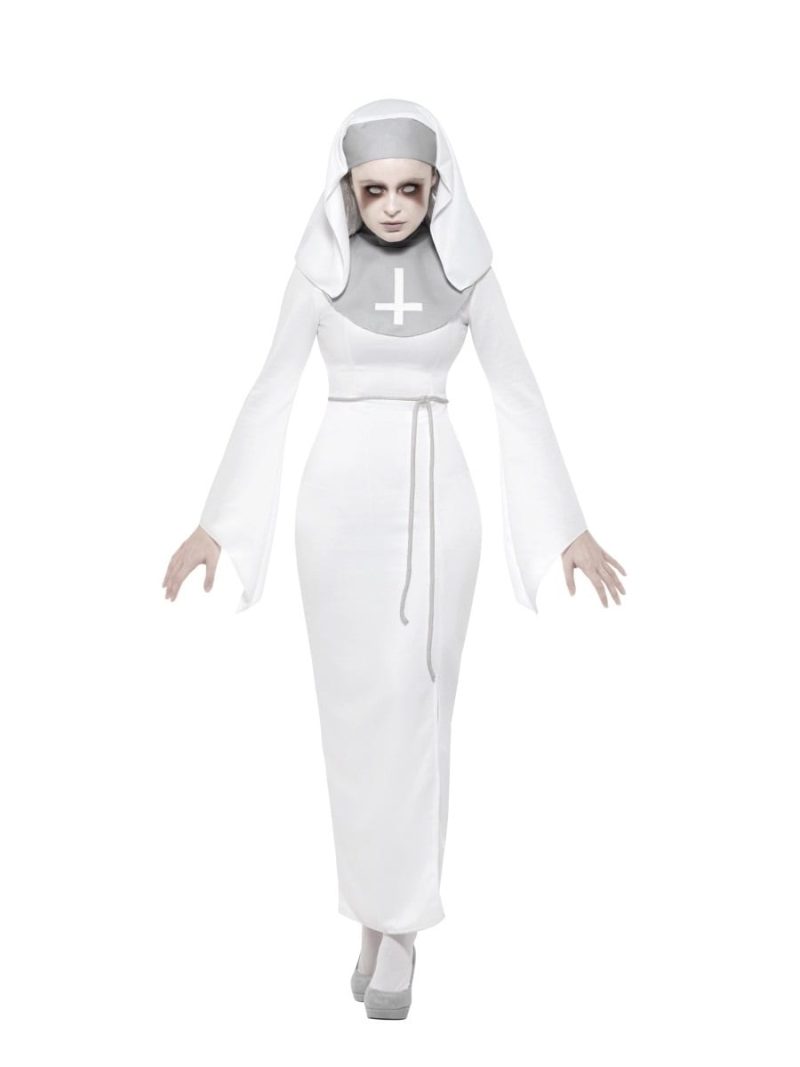 Haunted Asylum Nun Ladies Halloween Fancy Dress Costume