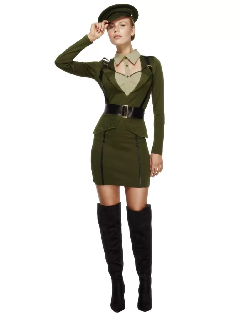 Fever Collection WW2 Captain/Officer Ladies Fancy Dress Costume