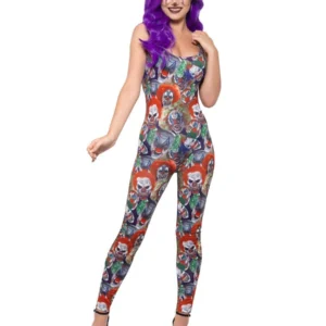 Fever Collection Creepy Clown Ladies Halloween Fancy Costume - Image 2