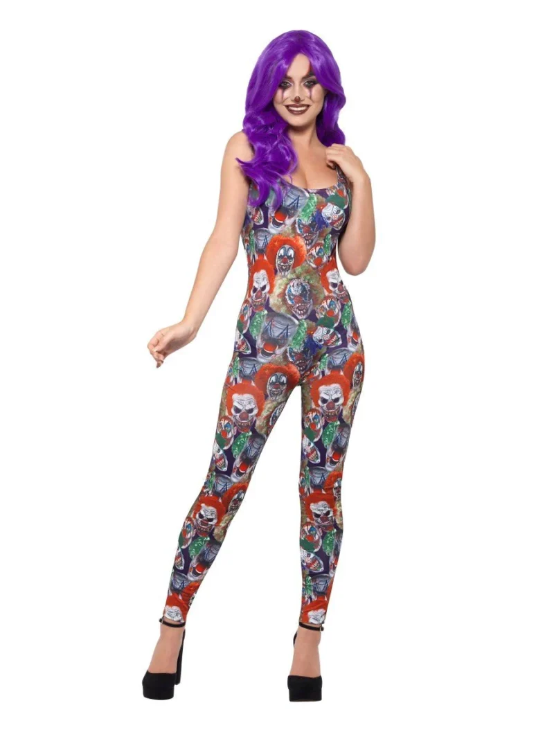 Fever Collection Creepy Clown Ladies Halloween Fancy Costume - Image 2