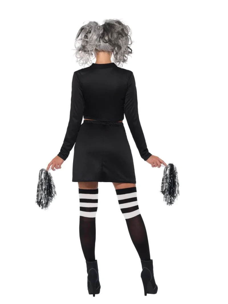 Fever Gothic Cheerleader Ladies Halloween Fancy Dress Costume - Image 4