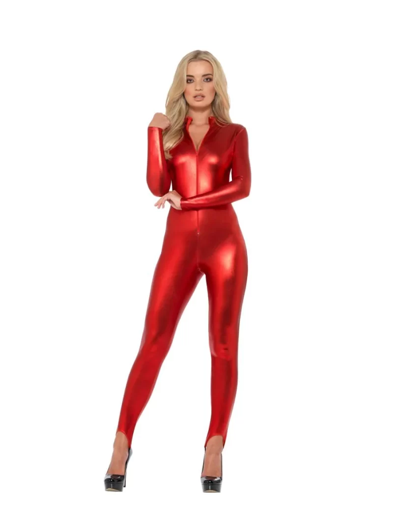 Fever Miss Red Whiplash/Devil (Britney Spears) Catsuit Ladies Fancy Dress Costume - Image 3