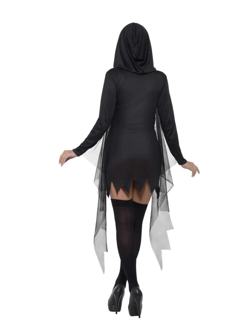 Fever Sexy Reaper Ladies Halloween Fancy Dress Costume - Image 2