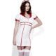 Fever Nurse Wet Look Ladies Lingerie Fancy Dress Costume
