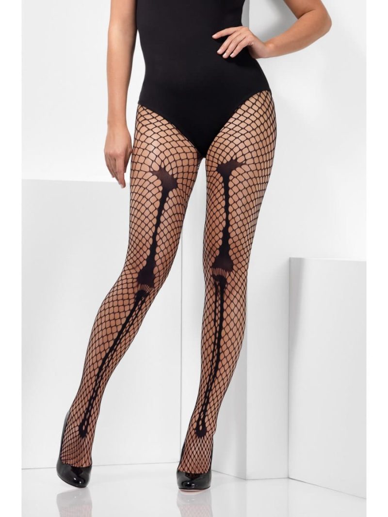 Skeleton Bone Net Tights