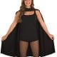Black Unisex Superhero Cape Fancy Dress Costume-0