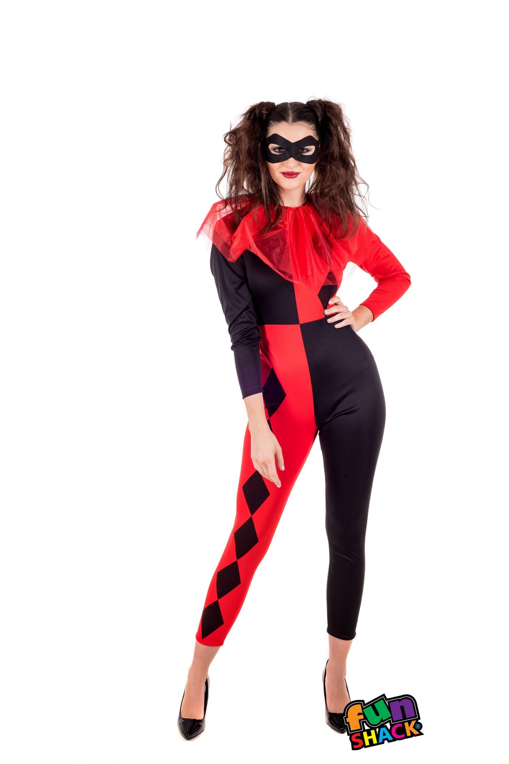 Harlequin Ladies Halloween Fancy Dress Costume