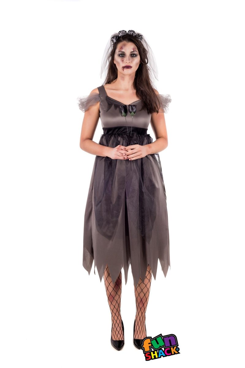 Deathly Bride Ladies Halloween Fancy Dress Costume