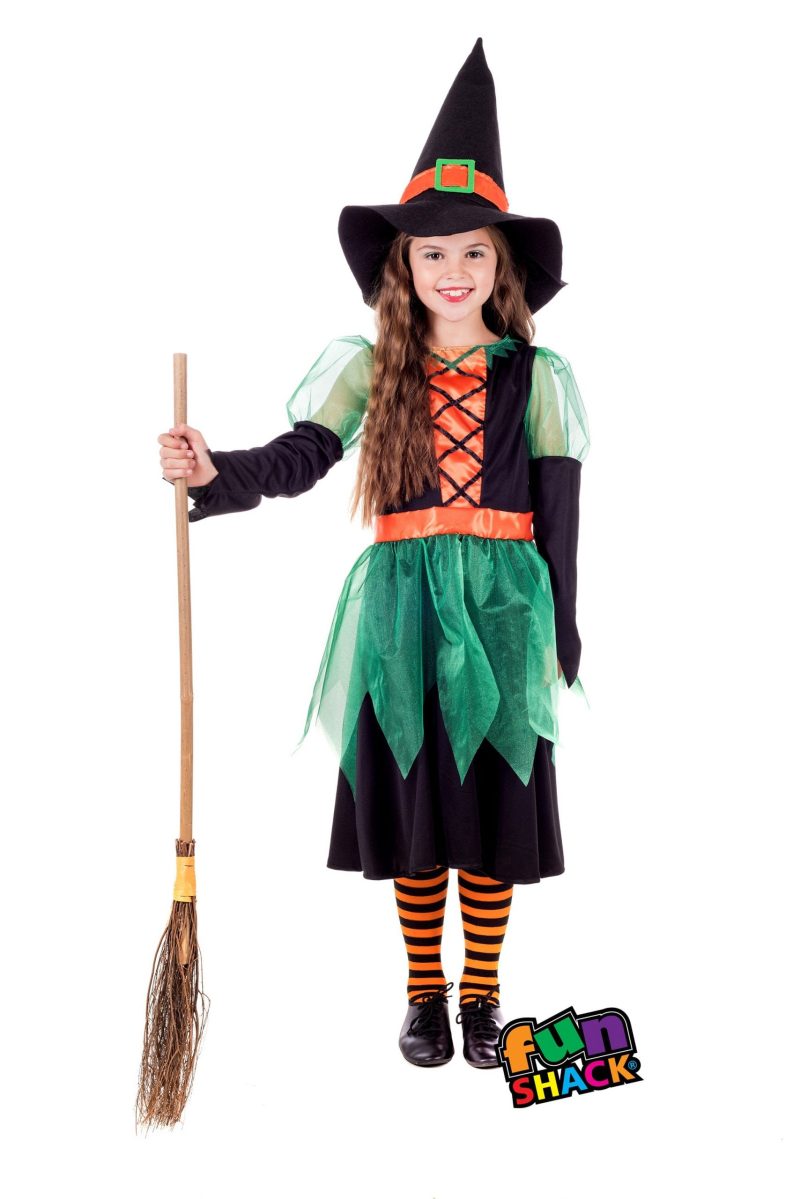 Green Witch Children's Halloween Fancy Dress Costume