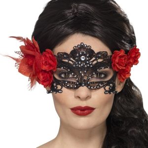 Day of the Dead Lace Filigree Eyemask