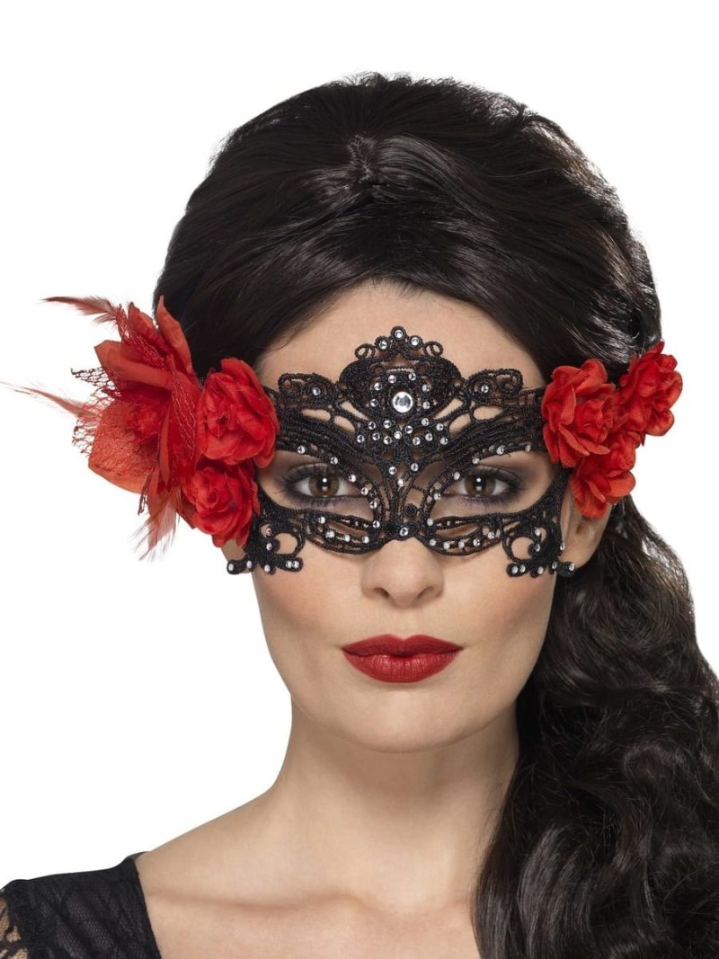 Day of the Dead Lace Filigree Eyemask