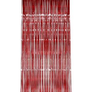 Shimmer Curtain, Red, Metallic, 91cm x 244cm