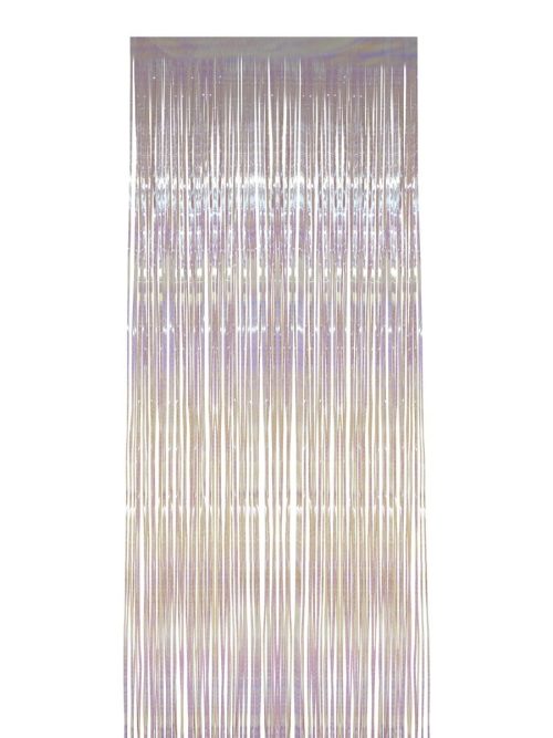 Shimmer Curtain, White, Iridescent, 91cm x 244cm
