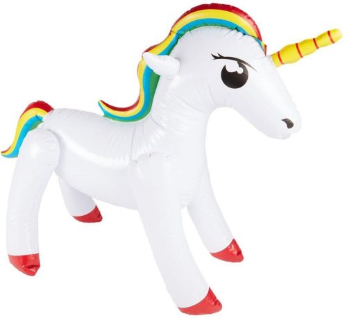 Inflatable Unicorn, White, 90cm/35in