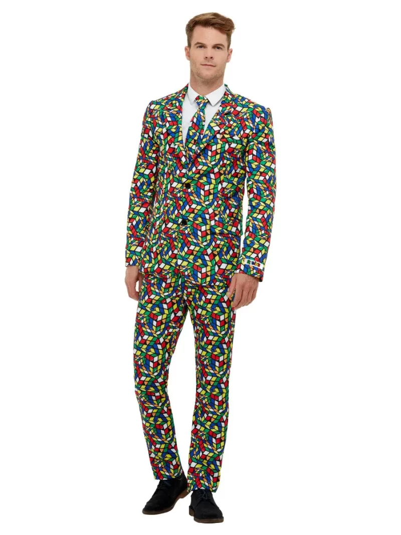 Rubik's Cube Suit Men's Fancy Dress Costume