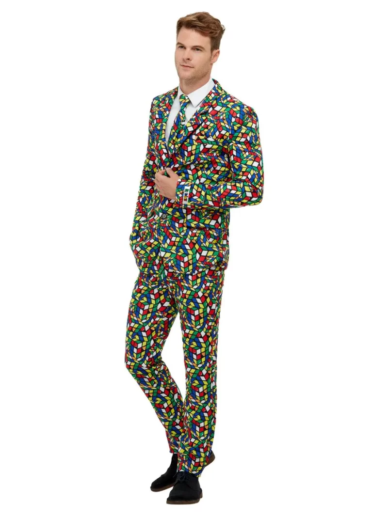 Rubik's Cube Suit Men's Fancy Dress Costume - Image 2