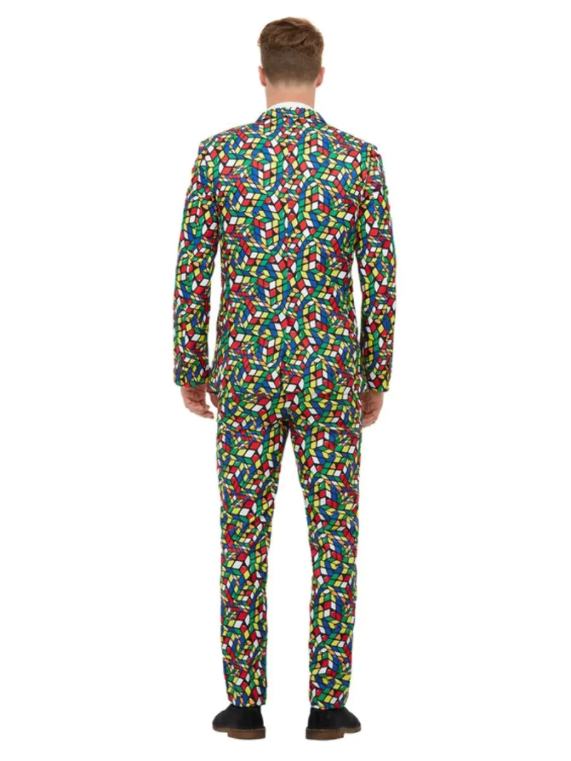 Rubik's Cube Suit Men's Fancy Dress Costume - Image 3