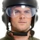 Top Gun Deluxe Helmet, Black, with Adjustable Visor & Chin Strap