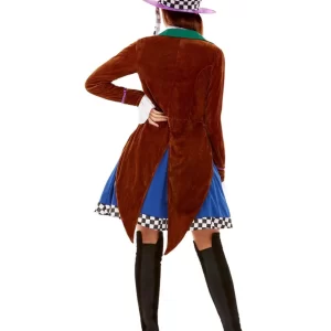 Miss Hatter Ladies Fancy Dress Costume - Image 3