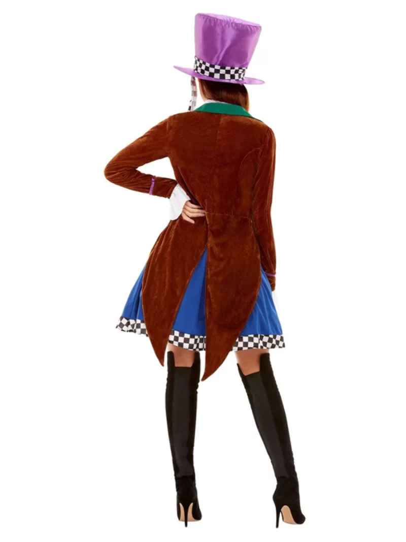 Miss Hatter Ladies Fancy Dress Costume - Image 3