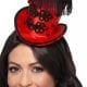 Ring Master Mini Hat, Red, on Headband