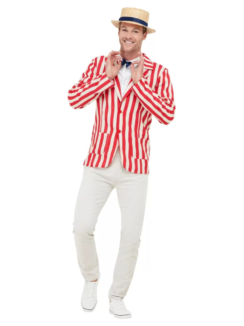 20s Barber Shop Singer Men's Fancy Dress Costume - Image 2