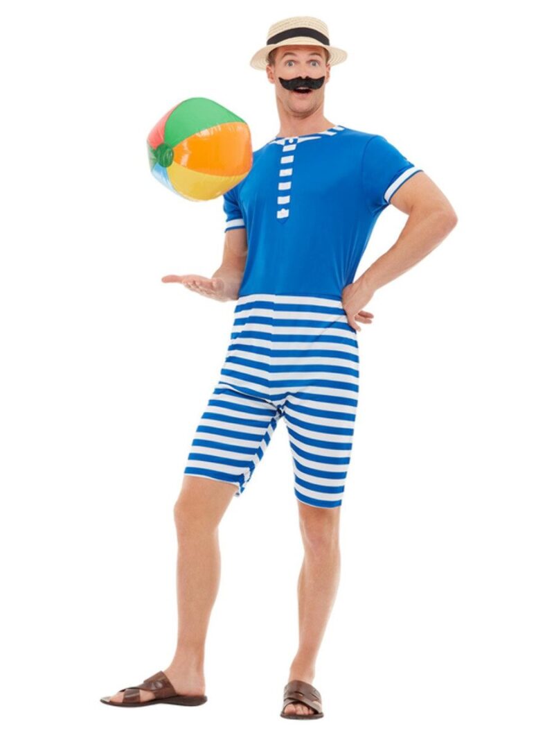 20s Bathing Suit Men's Fancy Dress Costume - Image 2