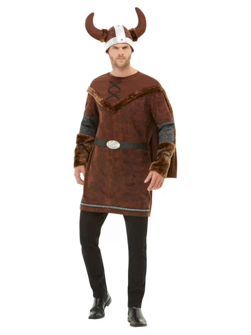 Viking Barbarian Men's Fancy Dress Costume - Image 2