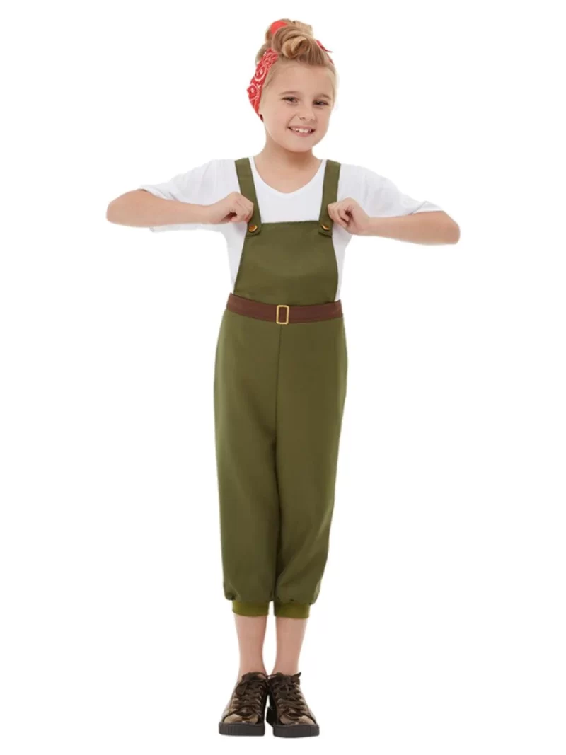 WW2 Little Land Girl Children's Fancy Dress Costume