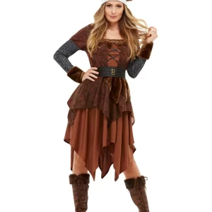 Viking Barbarian Queen Ladies Fancy Dress Costume - Image 2
