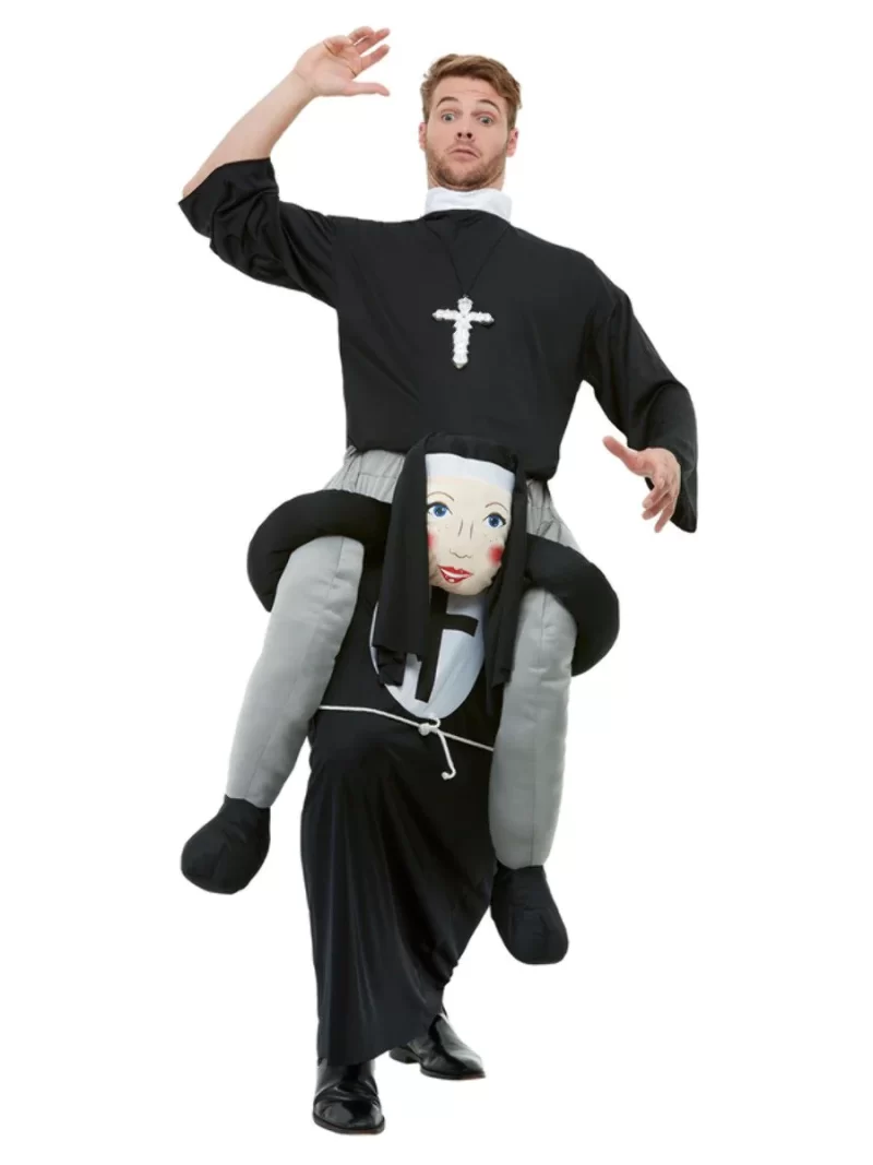 Piggyback Nun Novelty Fancy Dress Costume