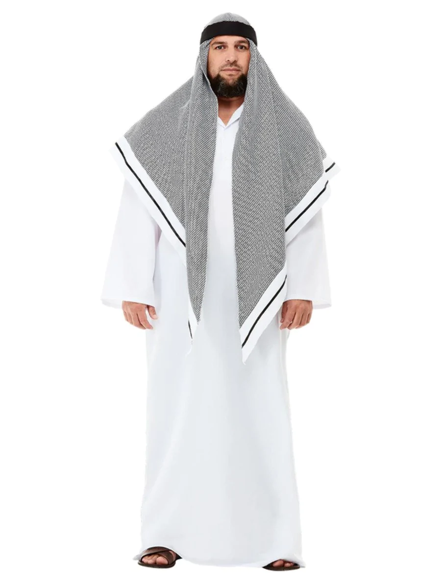 Deluxe Fake Sheikh (Arab) Men's Fancy Dress Costume