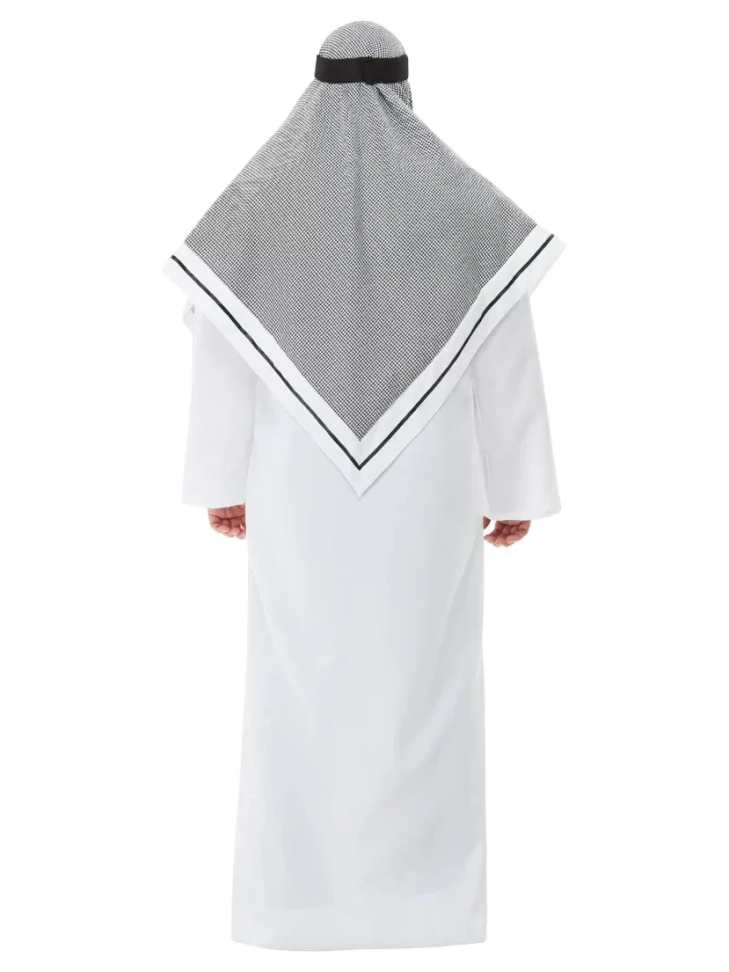 Deluxe Fake Sheikh (Arab) Men's Fancy Dress Costume - Image 3