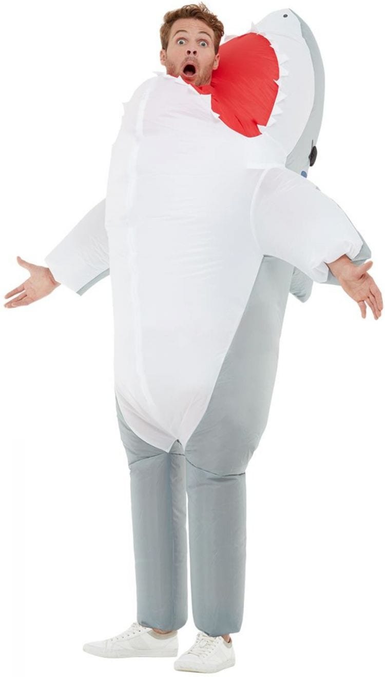 Inflatable Shark Attack Adult Unisex Novelty Fancy Dress Costum