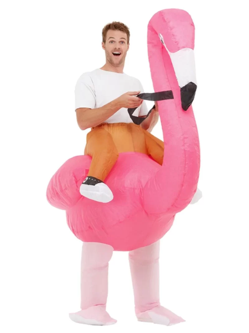 Inflatable Ride Em Flamingo Men's Fancy Dress Costume - Image 2