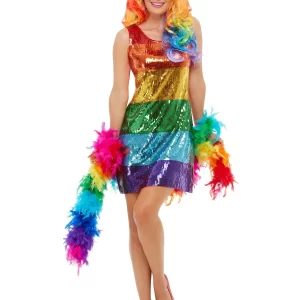 All That Glitters Rainbow Ladies Fancy Dress Costume