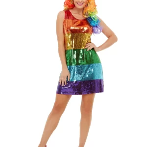 All That Glitters Rainbow Ladies Fancy Dress Costume - Image 2