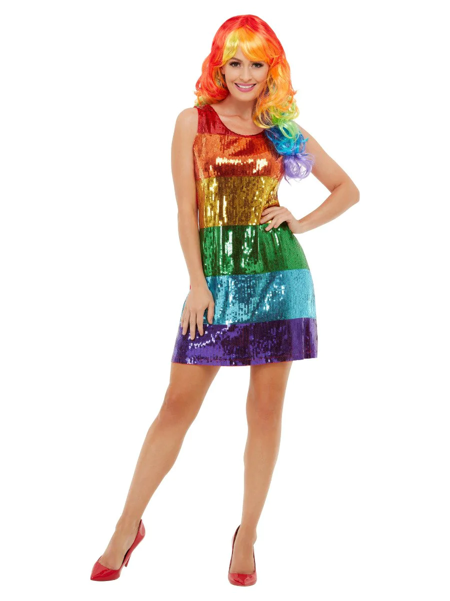 All That Glitters Rainbow Ladies Fancy Dress Costume