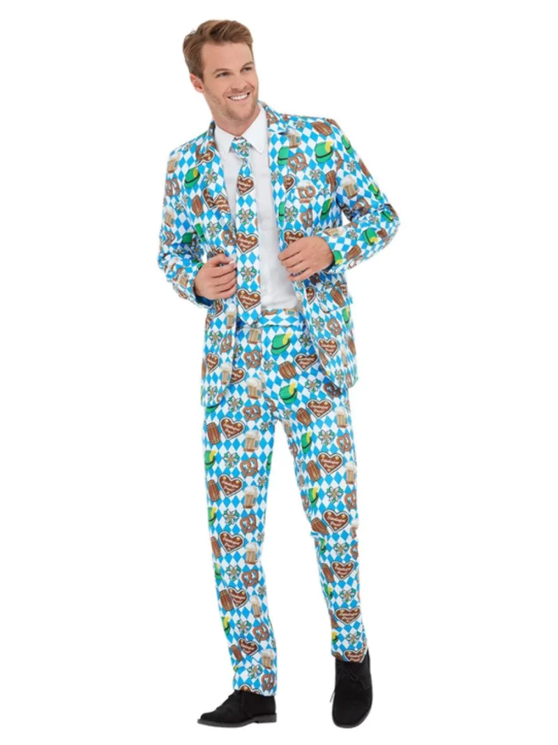Oktoberfest (Bavarian) Standout Suit Men's Fancy Dress Costume - Image 2