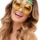 Tropical Pineapple Glitter Glasses