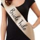 Deluxe Glitter Bride Tribe Sash, Gold & Black