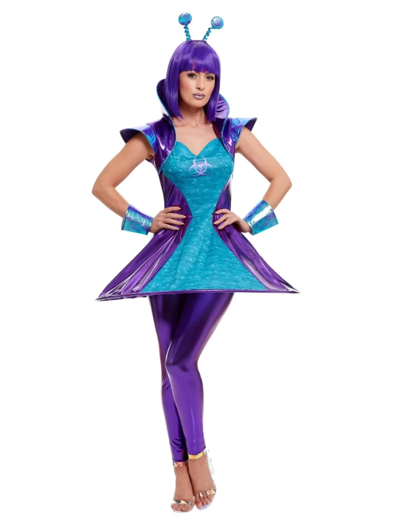 Alien Lady Ladies Halloween Fancy Dress Costume