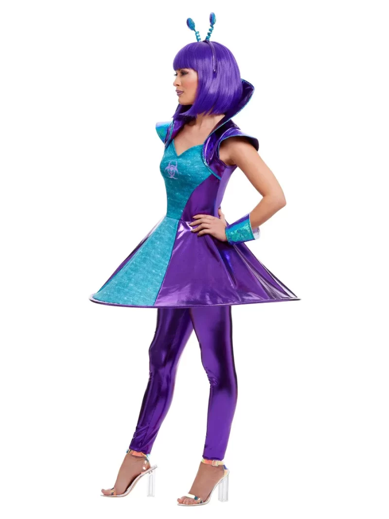 Alien Lady Ladies Halloween Fancy Dress Costume - Image 2