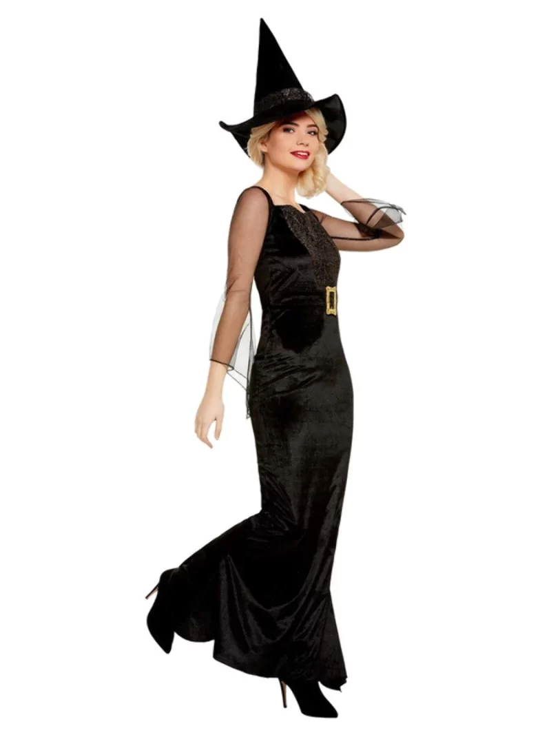 Glam Witch Ladies Halloween Fancy Dress Costume - Image 2