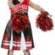 Zombie Cheerleader Children's Halloween Fancy Dress Costume