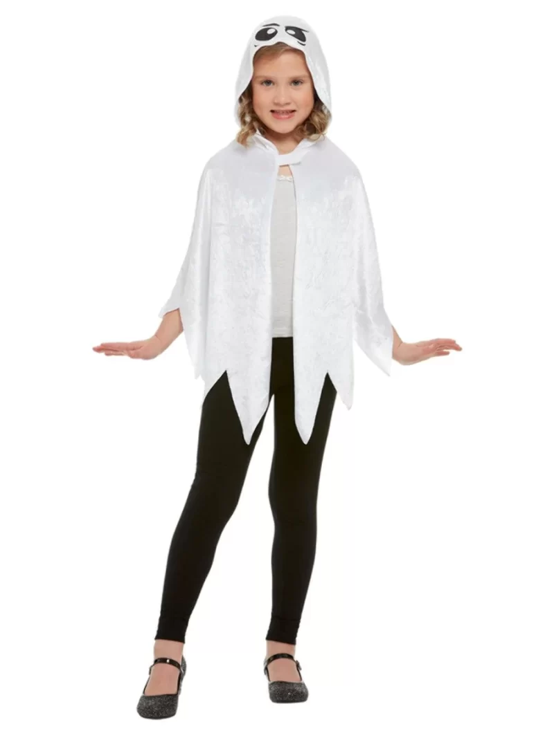 Ghost White Hooded Cape