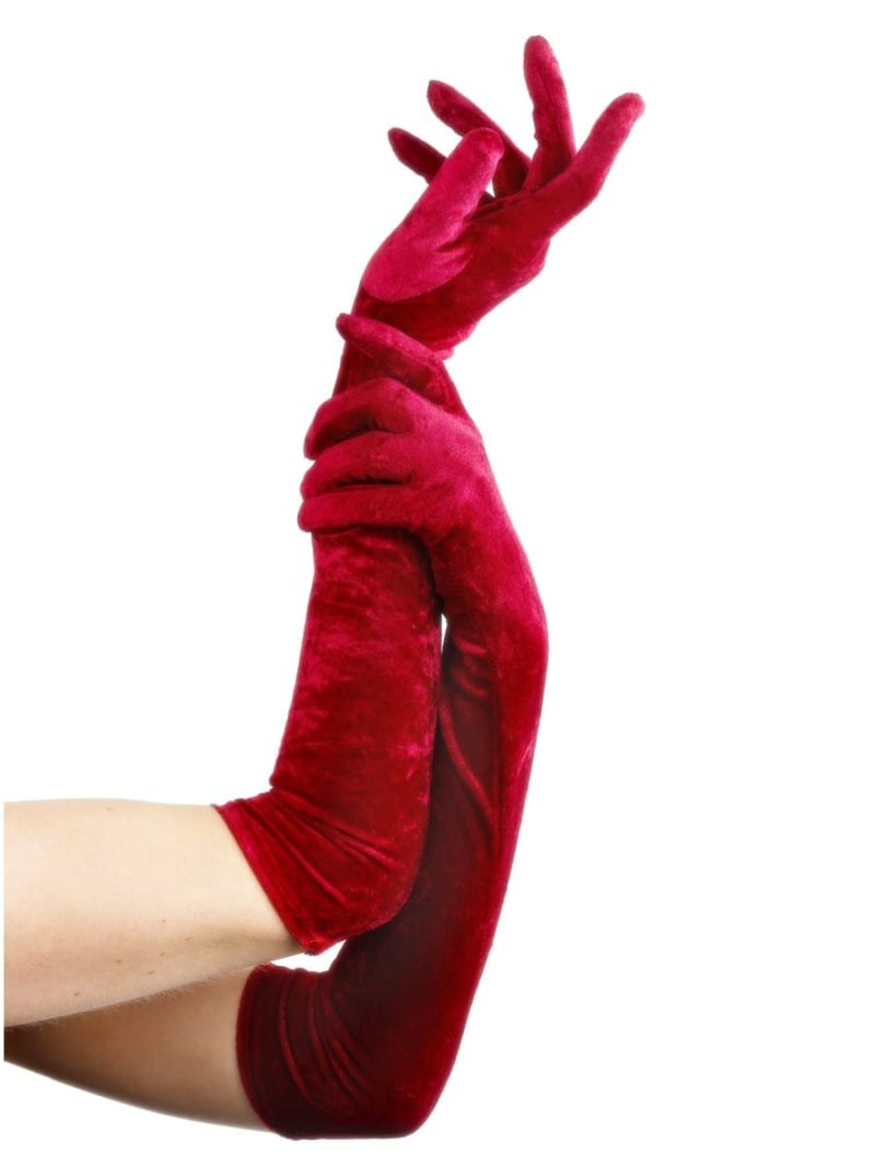 Red Velveteen Gloves